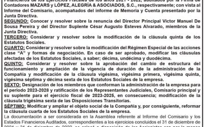 Notificación. Aviso de Prensa. 